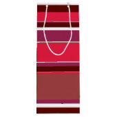 Rode strepen wijn cadeautas (Achterkant)