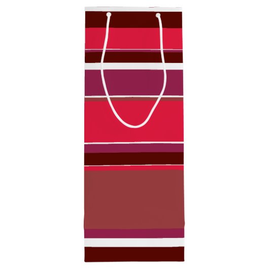 Rode strepen wijn cadeautas (Achterkant)