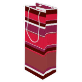 Rode strepen wijn cadeautas (Voorkant Gekanteld)