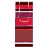 Rode strepen wijn cadeautas (Voorkant)