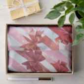 Rode strik 2 tissue papier (Geschenk)