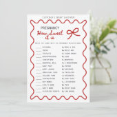 Rode Strik Baby Shower - Bewerkbare Naam, 5x7 Kaart (Staand voorkant)