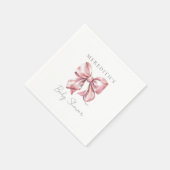 Rode Strik Baby Shower Servet (Hoek)