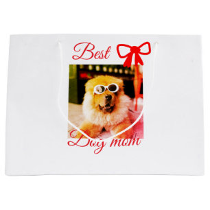 Rode strik beste hond mama papa foto hond/huisdier groot cadeauzakje