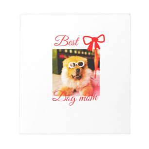 Rode strik beste hond moeder vader foto hond/huisd notitieblok