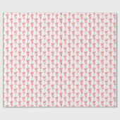 Rode strik | Coquette Kerstmis  Cadeaupapier (Vlak)