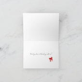 Rode strik coquette script Sweet 16 bedankt (Binnen)