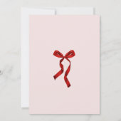 Rode strik die het knoop vrijgezellenfeest bindt kaart (Achterkant)