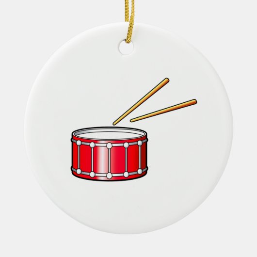 rode strik grafisch met stokken keramisch ornament (Voorkant)