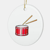 rode strik grafisch met stokken keramisch ornament (Links)