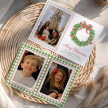 Rode strik Kerst Boxwood Krans Foto