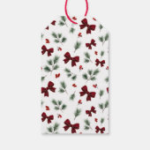 Rode strik Kerstmis Persoonlijke Favoriet Cadeaulabel (Achterkant)