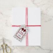 Rode strik Kerstmis Persoonlijke Favoriet Cadeaulabel (Met Touw)