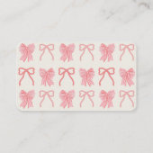 Rode strik met blauwe strepen baby shower boek ver informatiekaartje (Achterkant)