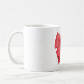 Rode strik met witte stippen koffiemok (Links)