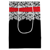 Rode strik op kant medium cadeauzakje (Achterkant)