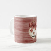 Rode strik room hart koffiemok (Voorkant links)