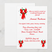 Rode strik - uitnodiging (Voorkant / Achterkant)