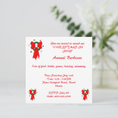 Rode strik - uitnodiging (Staand voorkant)