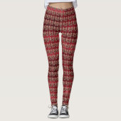 Rode strik vakantielegging leggings (Voorkant)
