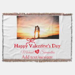 Rode strik valentijnsdag foto naam hart liefde deken