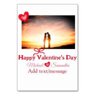 Rode strik valentijnsdag foto naam hart liefde kaart