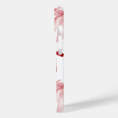 Rode strik waterverf iPhone hoesje (Achterkant / Links)