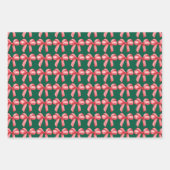 Rode strikjes inpakpapier. Cadeauverpakking. Inpakpapier Vel (Voorkant 3)