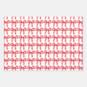 Rode strikjes inpakpapier. Cadeauverpakking. Inpakpapier Vel (Voorkant)