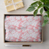 Rode strikken en roze stippen tissuepapier (Geschenk)