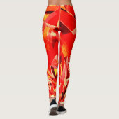 Rode strip waarmee beweging wordt gesimuleerd leggings (Achterkant)