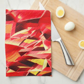 Rode strip waarmee beweging wordt gesimuleerd theedoek (Quarter Fold)