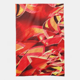 Rode strip waarmee beweging wordt gesimuleerd theedoek