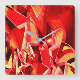 Rode strip waarmee beweging wordt gesimuleerd vierkante klok