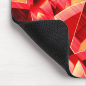 Rode strip waarmee bewegingen over sinaasappel wor muismat (Hoek)