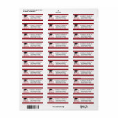 Rode stripklasse van 20XX | bewerkbare kleur Etiket (Full Sheet)