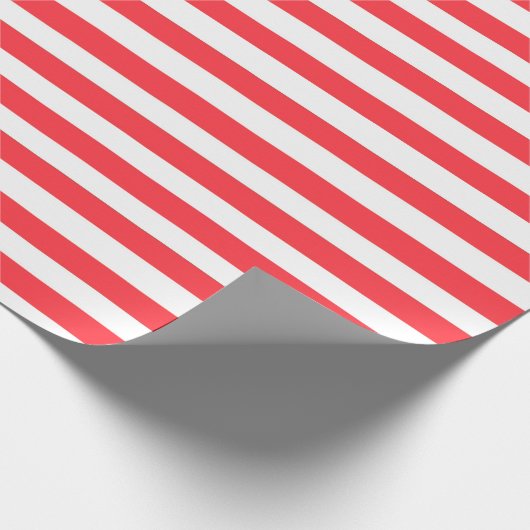 Rode strips cadeaupapier (Hoek)