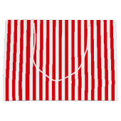 Rode strips groot cadeauzakje (Voorkant)