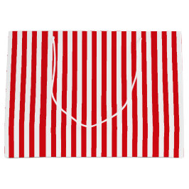 Rode strips groot cadeauzakje