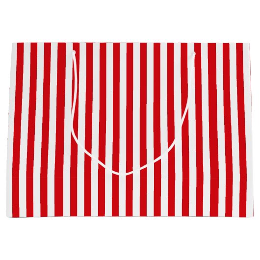 Rode strips groot cadeauzakje (Voorkant)