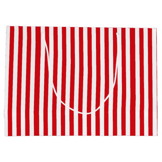 Rode strips groot cadeauzakje (Achterkant)