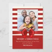 Rode Strips Kerstmis lint foto