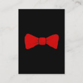 Rode Stropdas zwarte buis Visitekaartje (Achterkant)