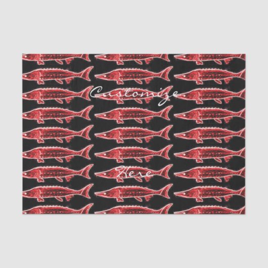 rode sturgeons Thunder_Cove zwart Tissuepapier (Voorkant)