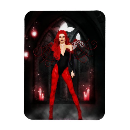 Rode Succubus Magneet (Verticaal)
