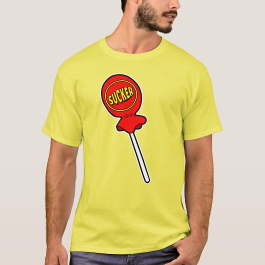Rode Sucker Screwball Afbeeldingen Geel T-shirt (Voorkant)