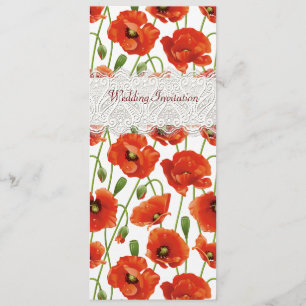 Rode Summer Poppies Weddenschap Kaart