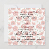 Rode Summer Poppies Weddenschap Kaart (Achterkant)