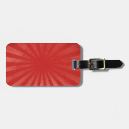 Rode Sunburst Achtergrond – Vintage Retro Textuur Bagagelabel