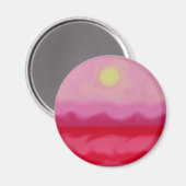 Rode Sunset Ocean Magneet (Voorkant / Achterkant)